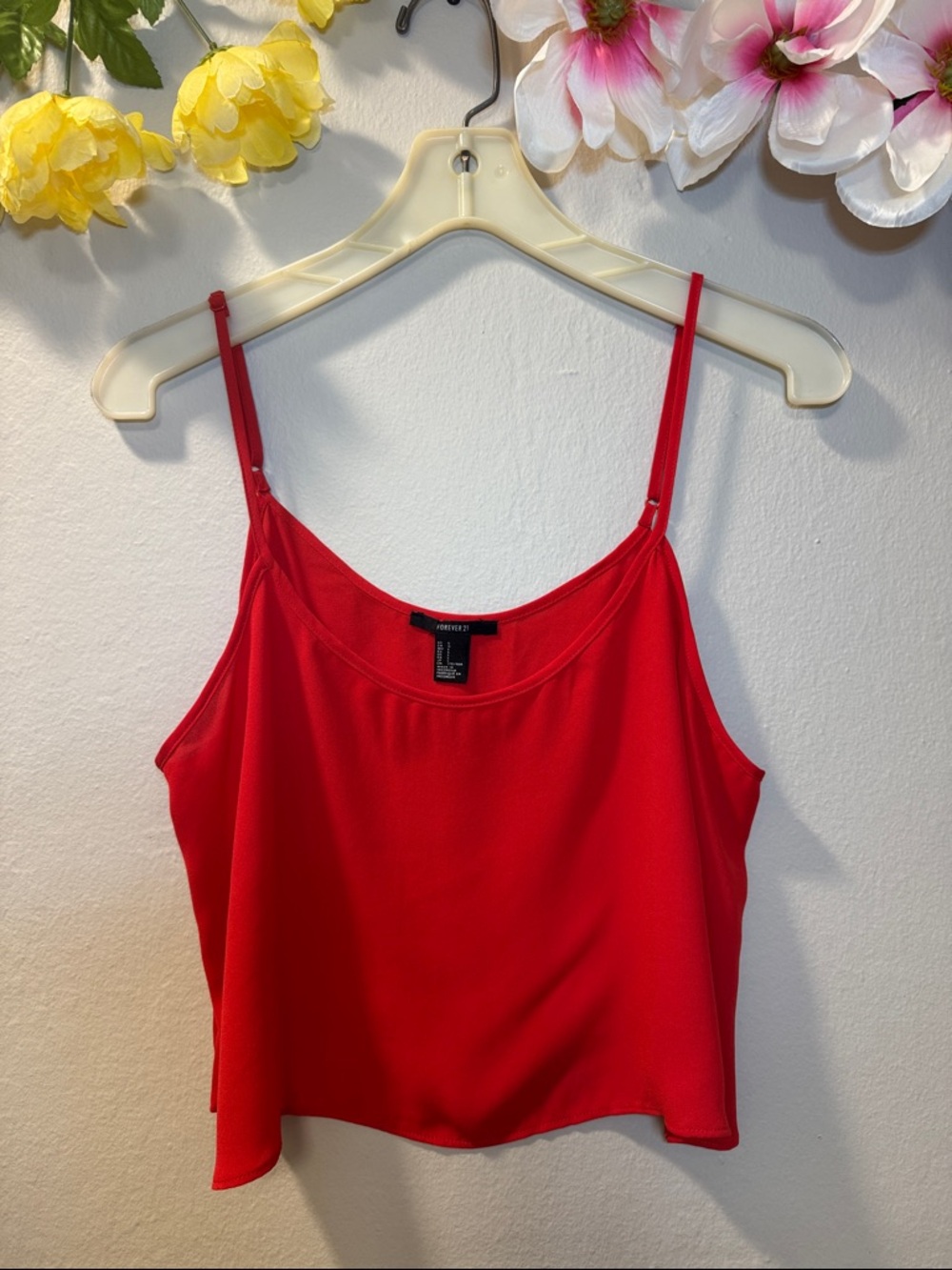 Forever 21 Vibrant Red Camisole Top